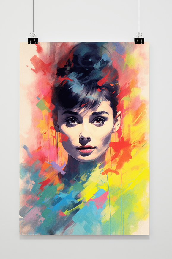 Póster Audrey Hepburn Kleur
