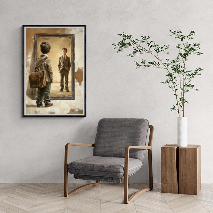 Garçon Miroir dans un intérieur