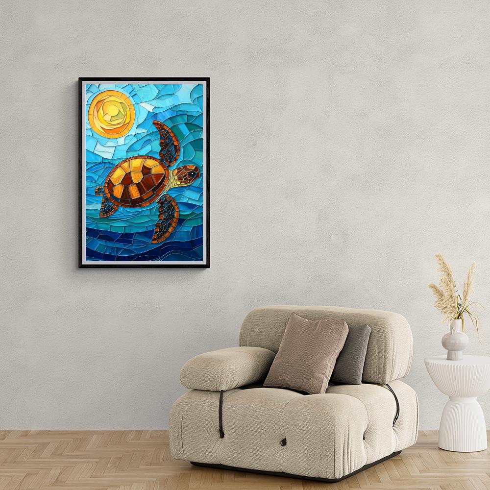 Tortuga Mosaico en un interior