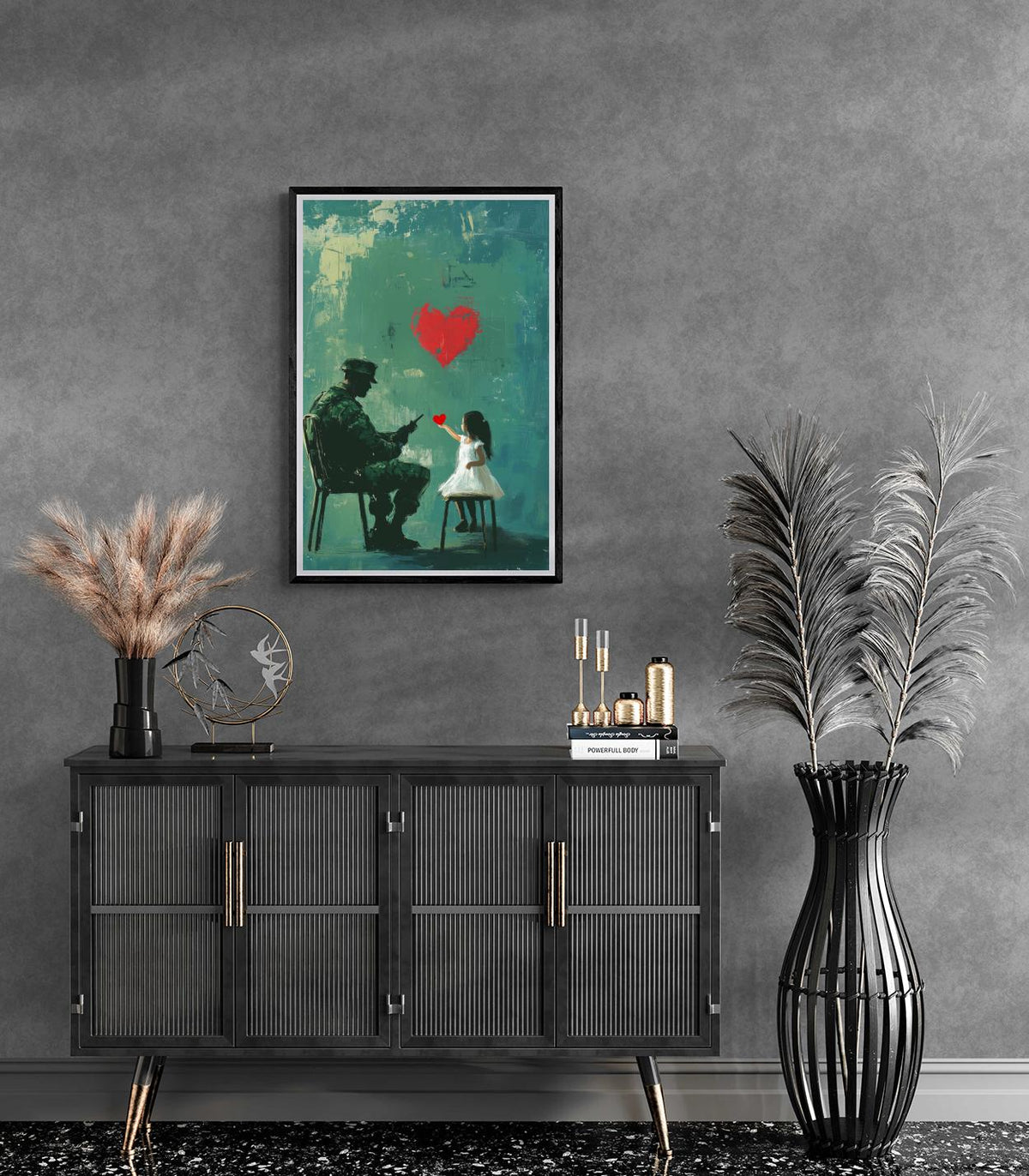 Soldat Aquarelle dans un intérieur
