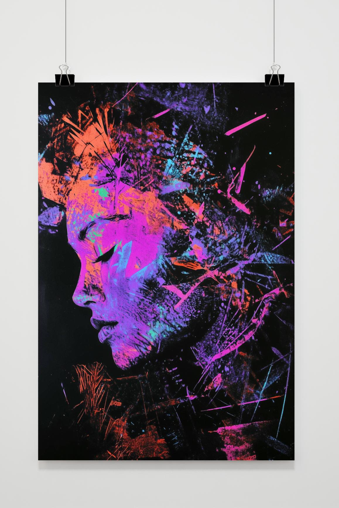 Póster Mujer Neón de 25 Artstreet