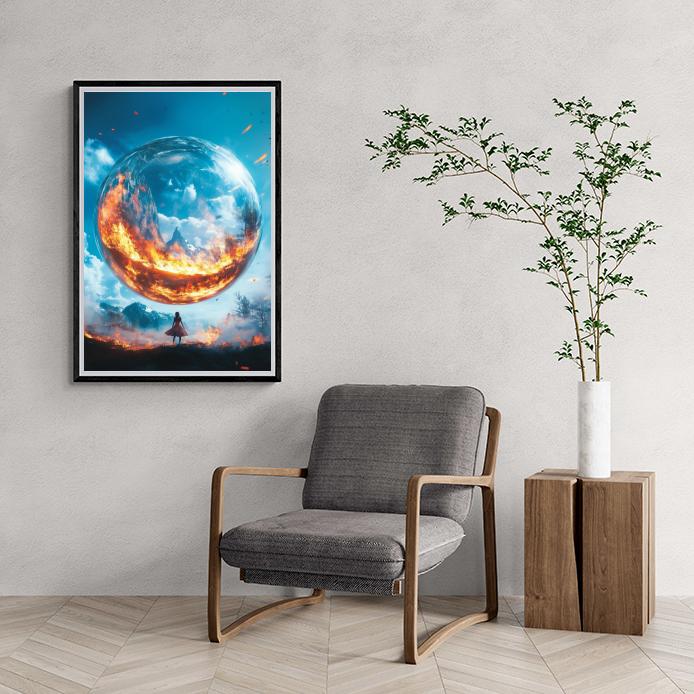 Sphère Fantaisie dans un intérieur