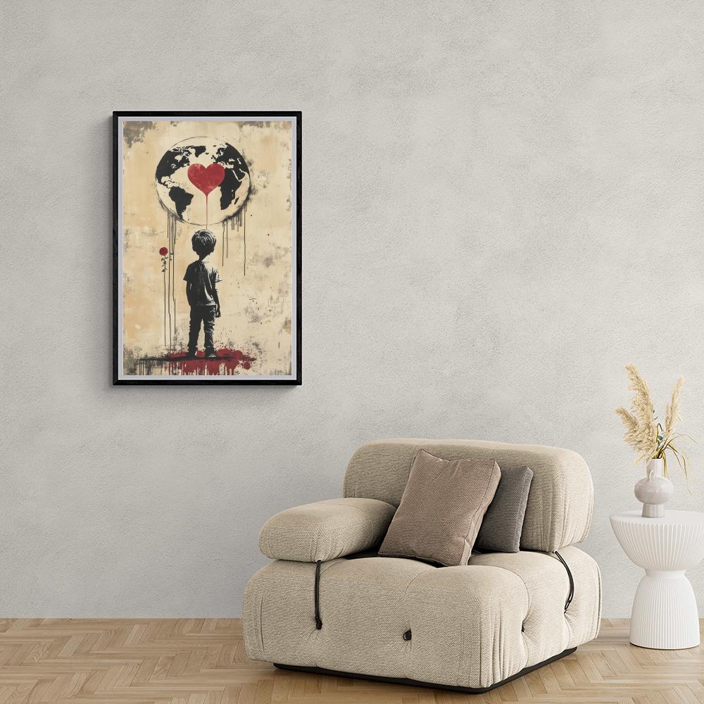 Mundo Banksy en un interior