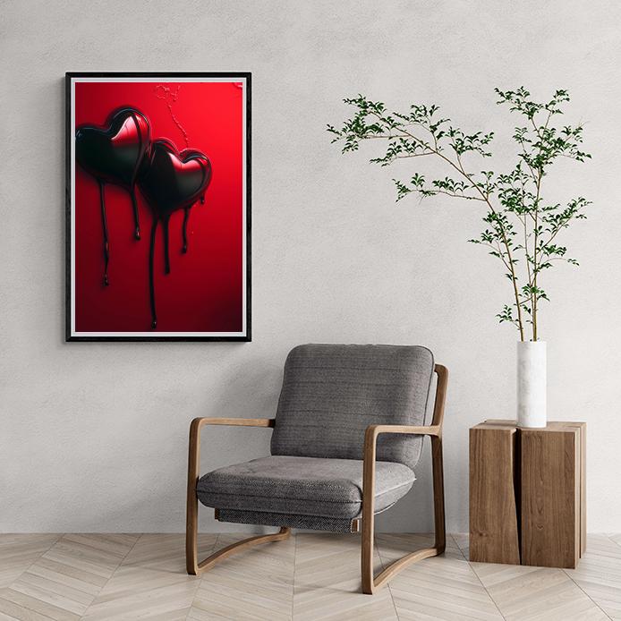 Cœurs Noirs dans un intérieur