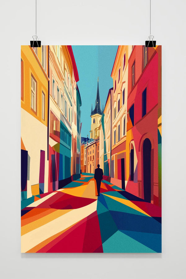 Póster Viena Colorida
