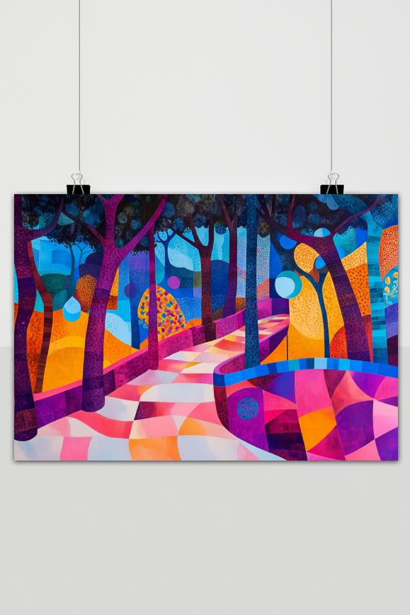 Affiche Park Güell Barcelona de 25 Artstreet
