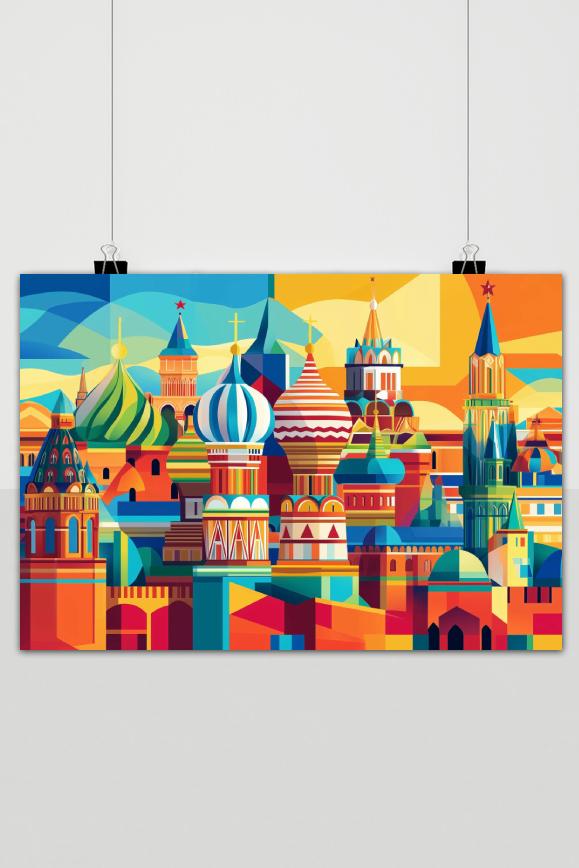 Póster Moscú Pop de 25 Artstreet