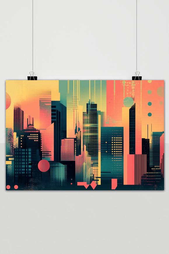 Póster Chicago Edificios