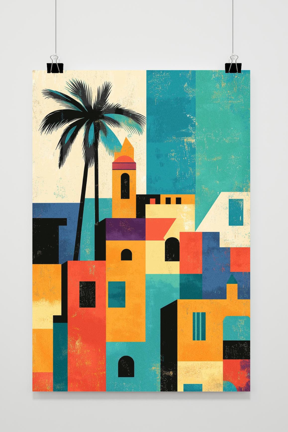 Affiche Casablanca Abstract de 25 Artstreet