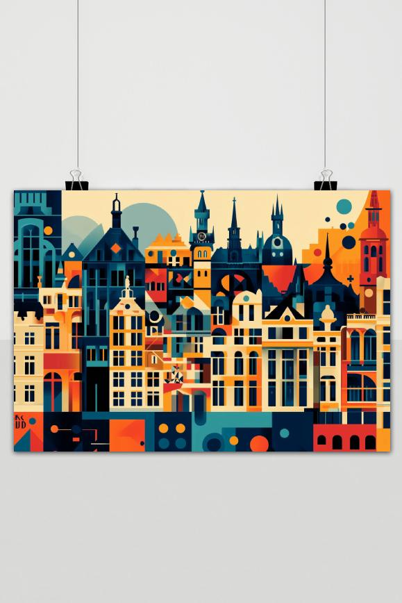Affiche Brussels de 25 Artstreet