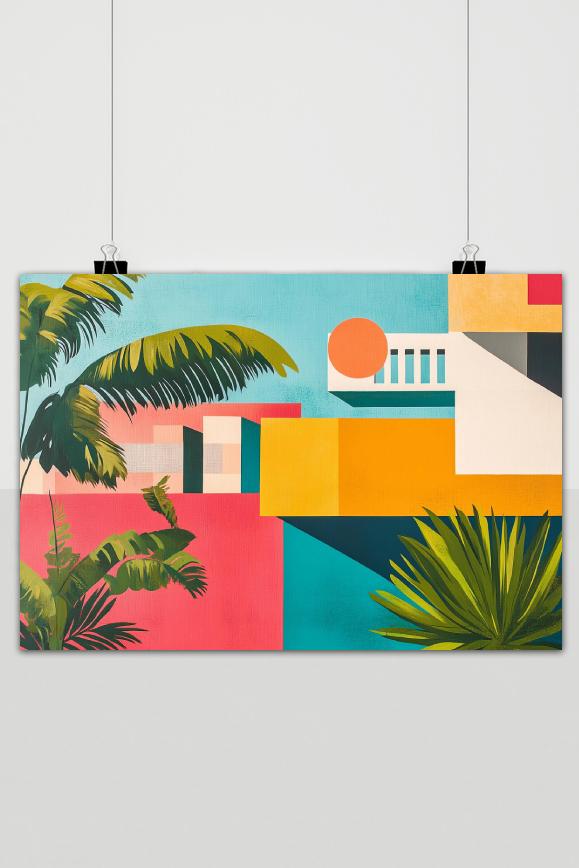 Affiche Plantes Colorées de 25 Artstreet