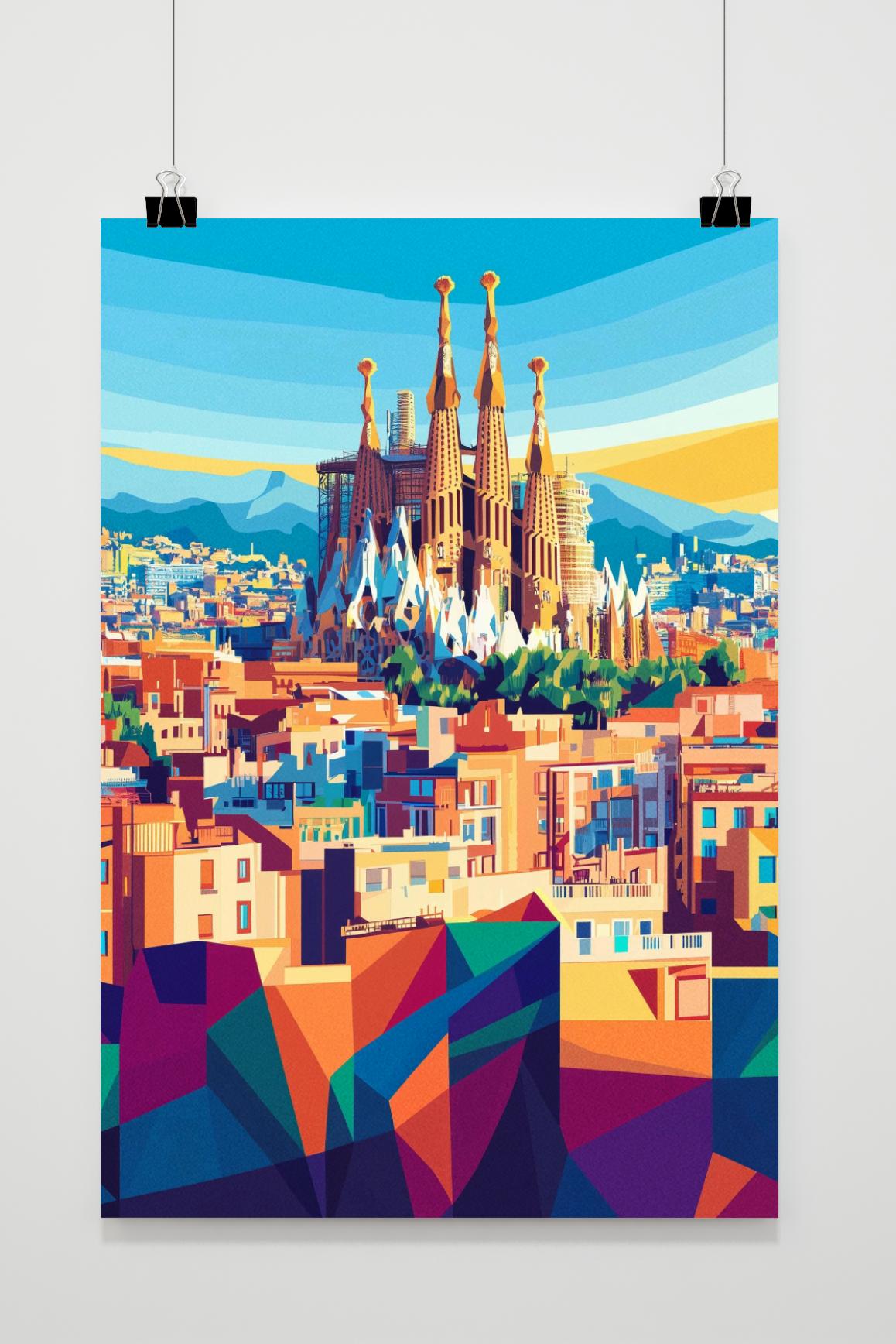 Affiche Barcelone Pop de 25 Artstreet