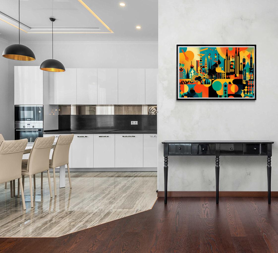 Barcelone Abstrait dans un intérieur