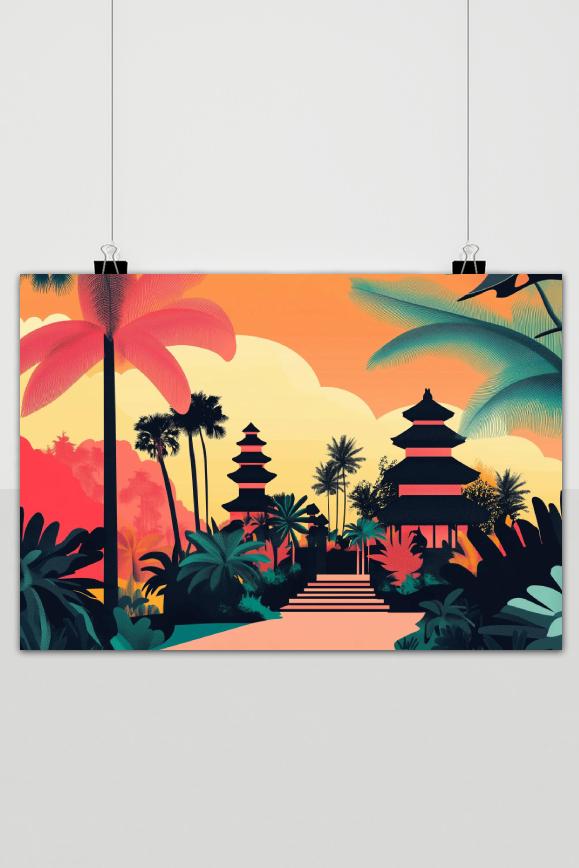 Affiche Bali Nature