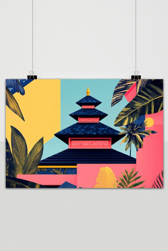 Affiche Bali Plantes