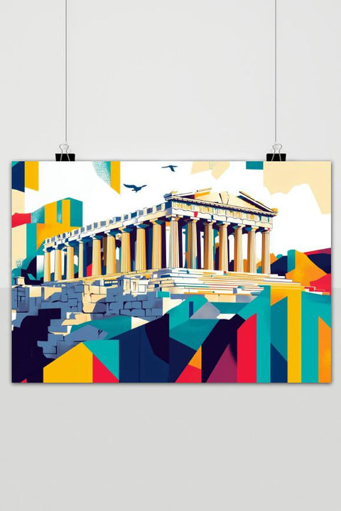 Póster Partenón de Atenas