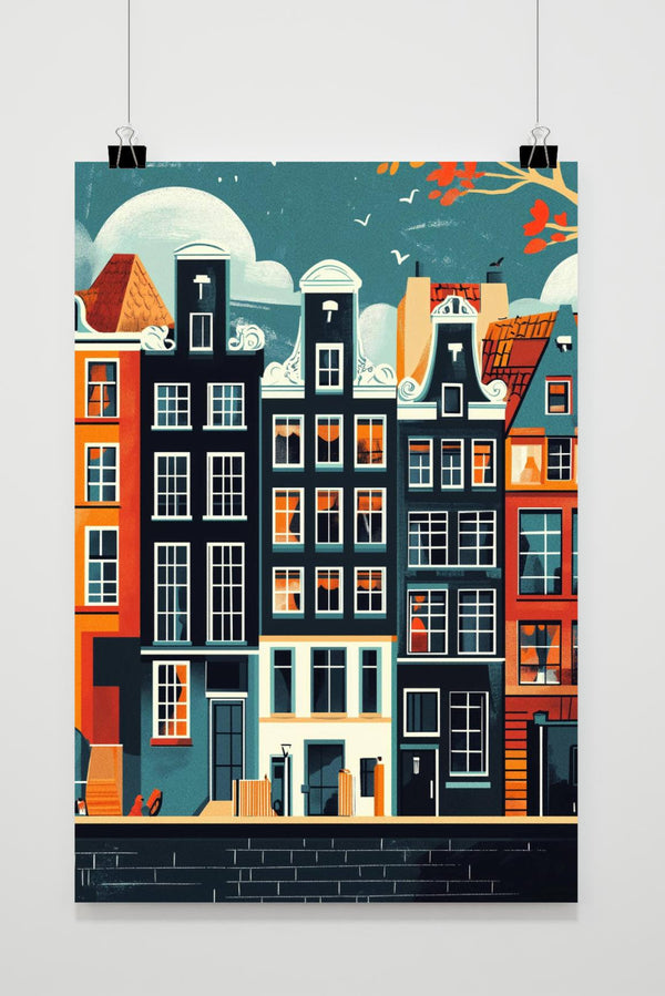 Póster Edificios de Ámsterdam
