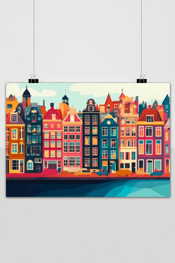 Affiche Amsterdam de 25 Artstreet