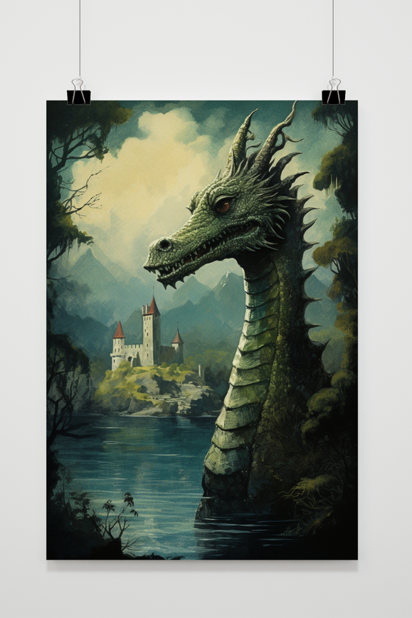 Póster Monstruo del Lago Ness de 25 Artstreet