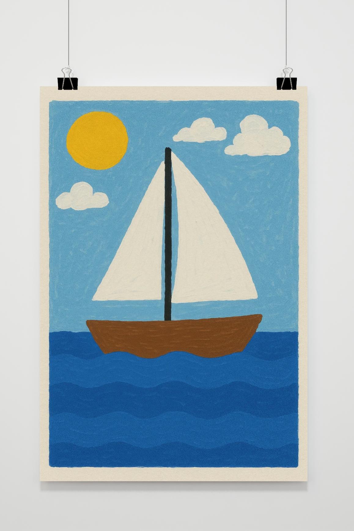 Sailboat Aquarel poster van 25 Artstreet