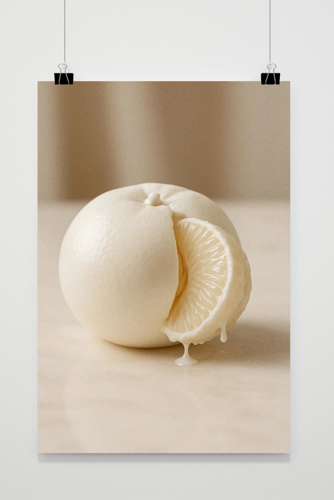 White Orange Citrus Fruit in interieur
