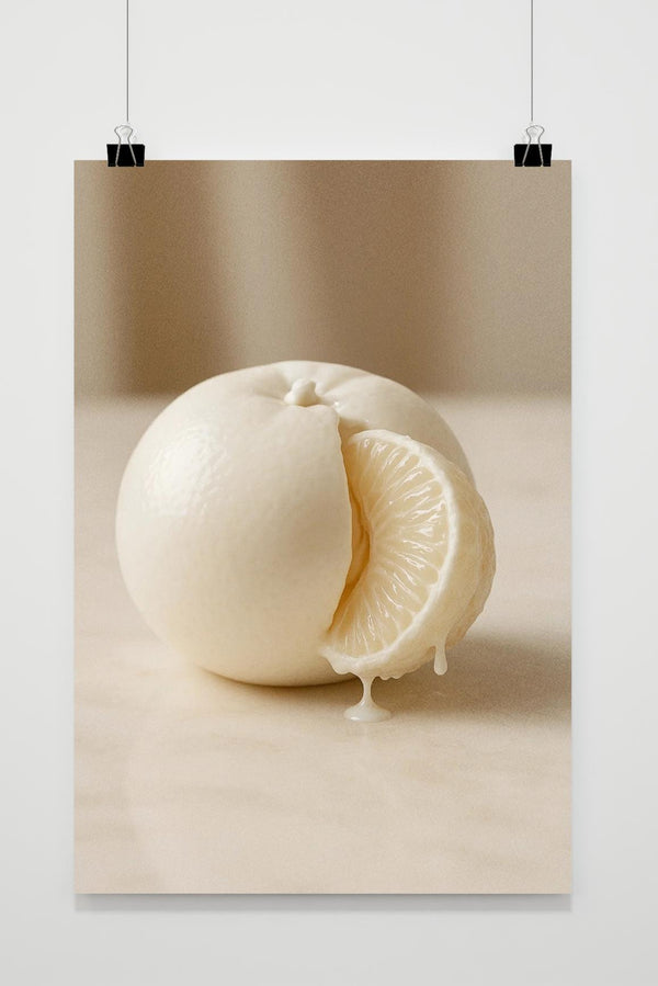 Affiche White Orange Citrus Fruit