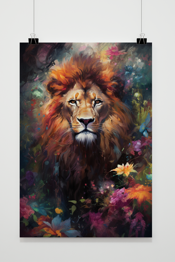 Póster Leeuw Kleuren de 25 Artstreet