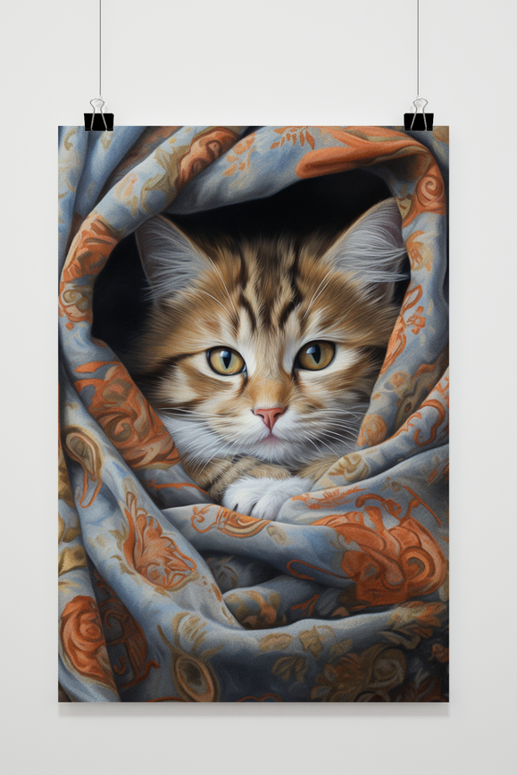 Póster Kitten In Doek de 25 Artstreet