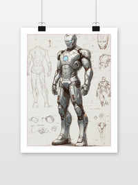 Iron Man Marvel Sketch im Interieur (7)
