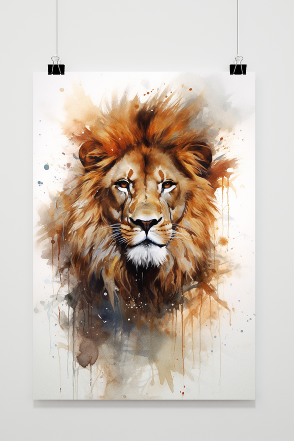 Leeuw Portret Poster