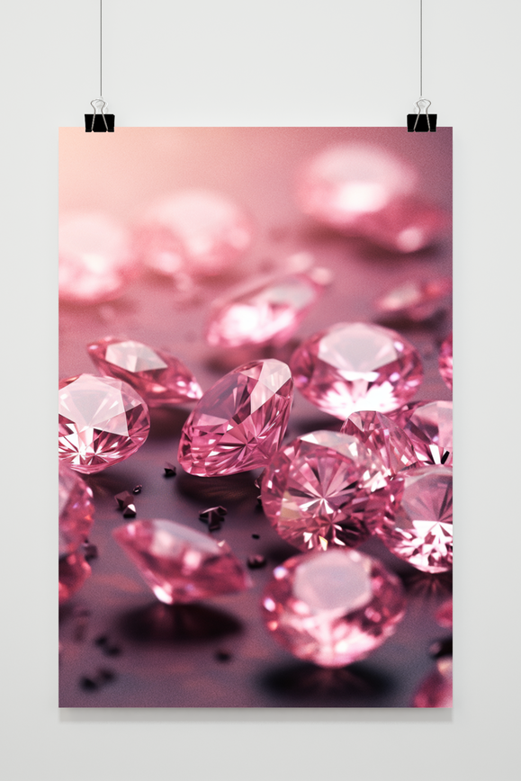 Affiche Diamants roses