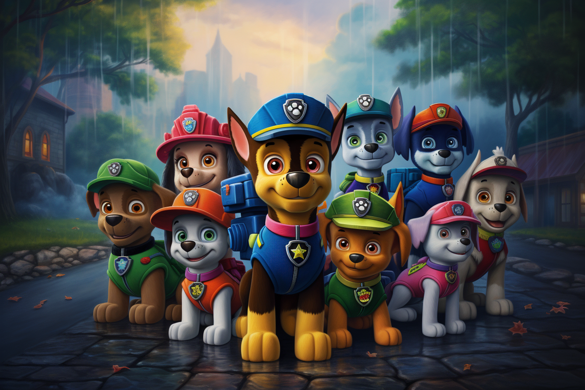 Paw Patrol Squad en un interior