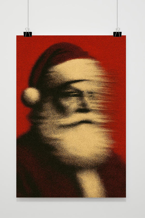 Santa Claus Christmas Pop Art Blur poster