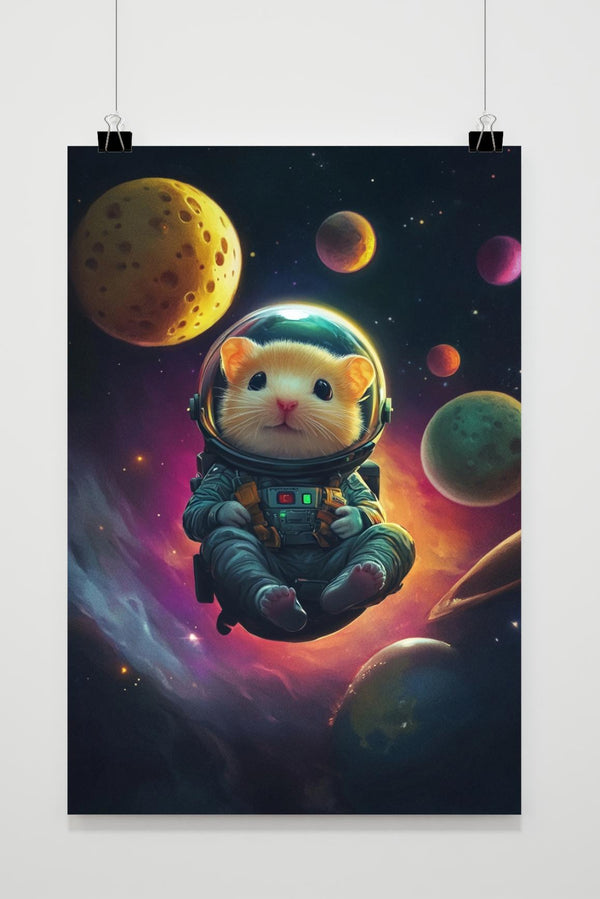 Haster Astronaut Space Cheese poster