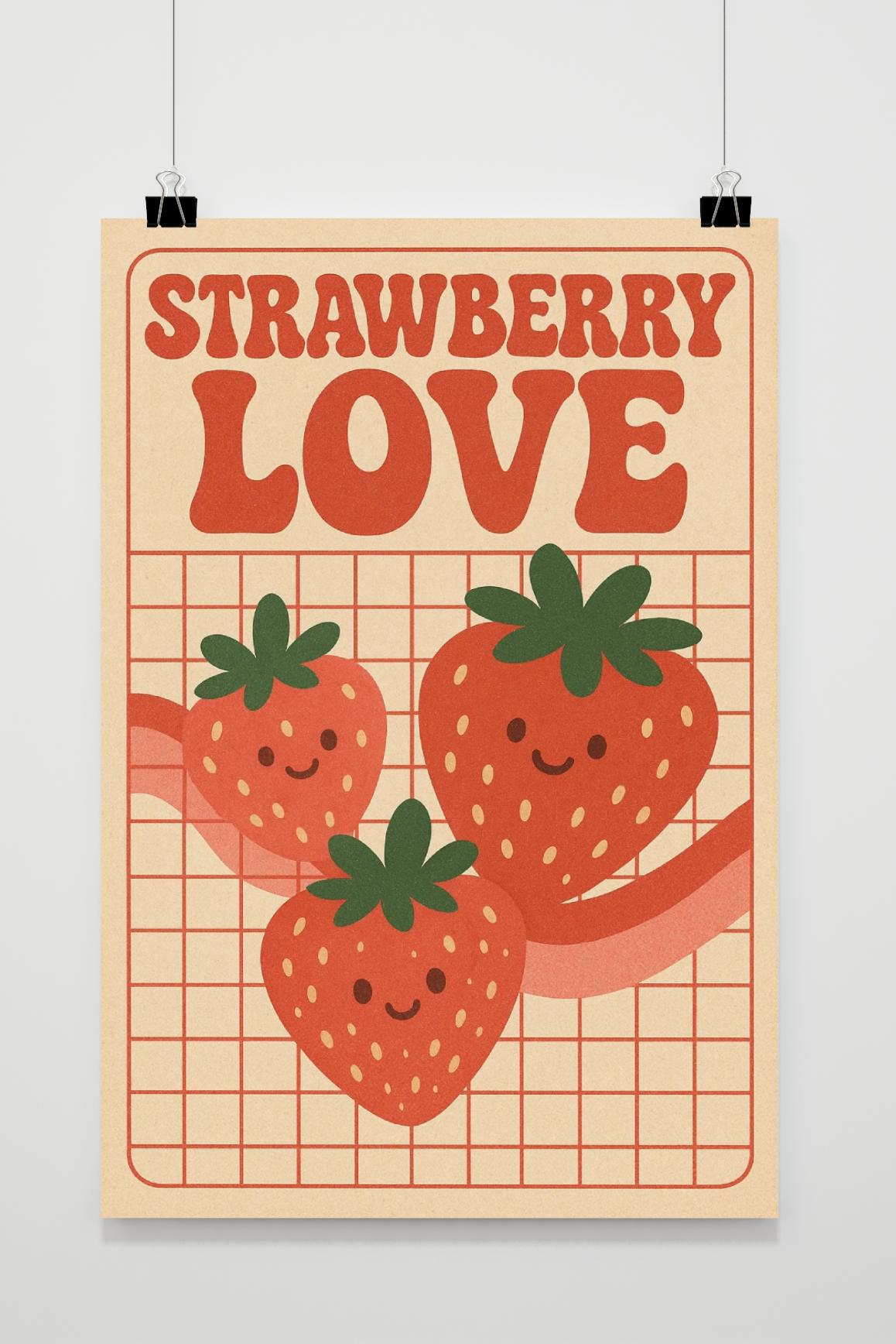 Strawberry Love Texten in interieur