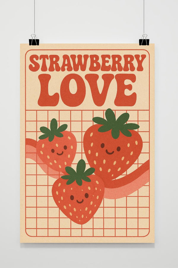 Strawberry Love Texten poster