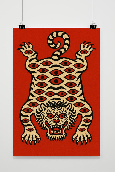 Tiger Traditional Art poster