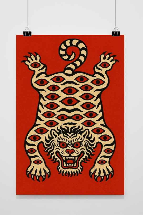 Tiger Traditional Art Poster