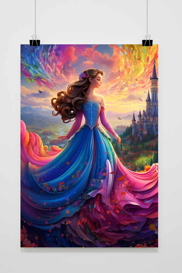 Affiche Princesse Colorée