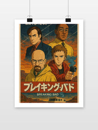 Breaking Bad Manga poster met witte rand