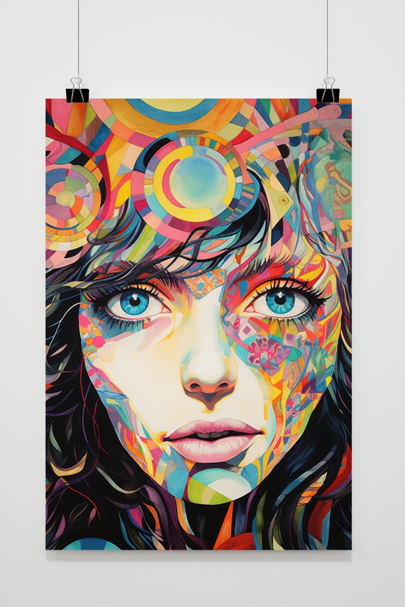 Póster Mujer Colorida de 25 Artstreet