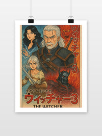 The Witcher Manga poster met witte rand