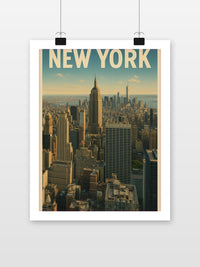 New York poster met witte rand