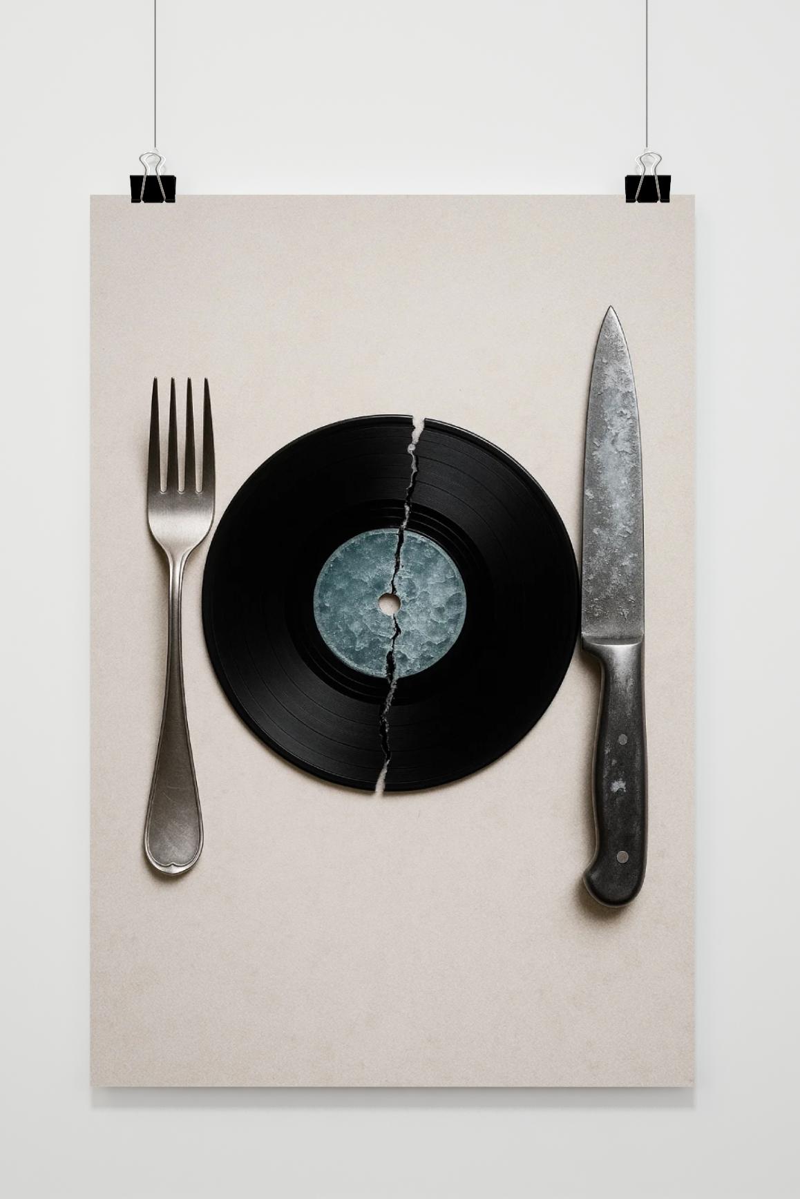 Vinyl Broken Cutlery poster van 25 Artstreet