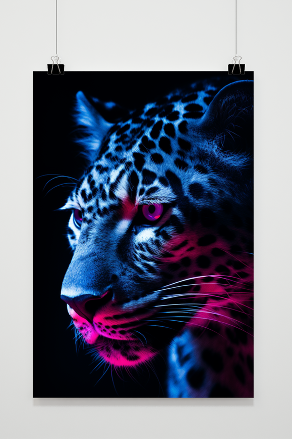 Póster Neon Jaguar de 25 Artstreet