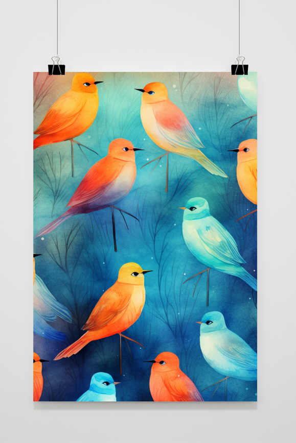 Affiche Petits Oiseaux de 25 Artstreet