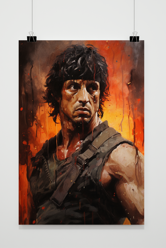 Póster Rambo Abstract