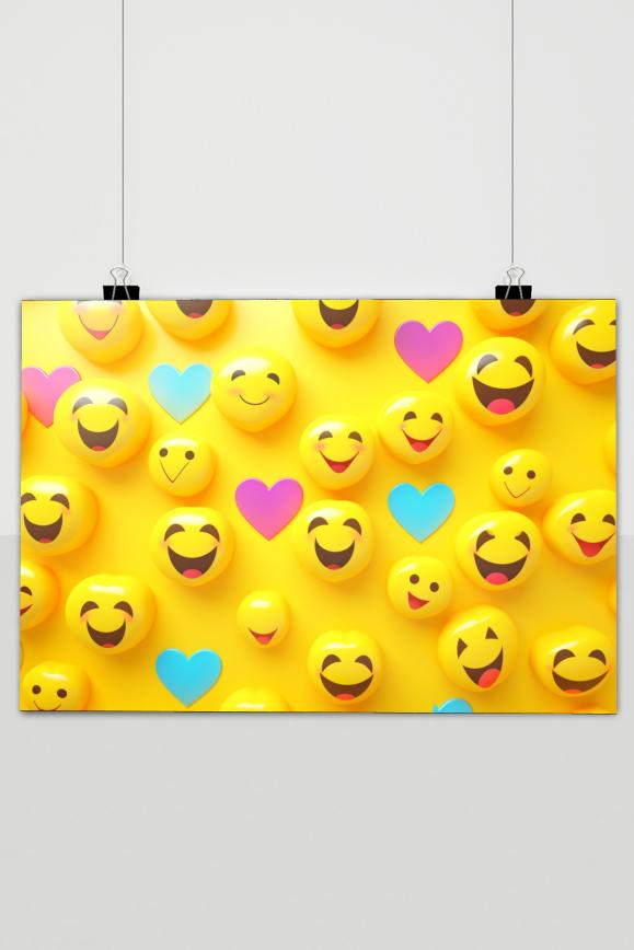 Smileys Gelb Poster