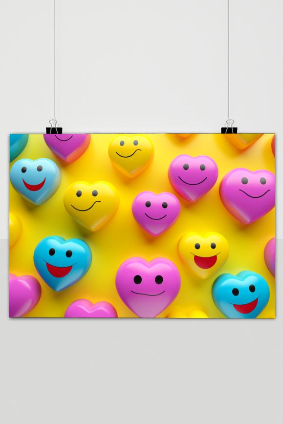 Hartjes Smileys poster