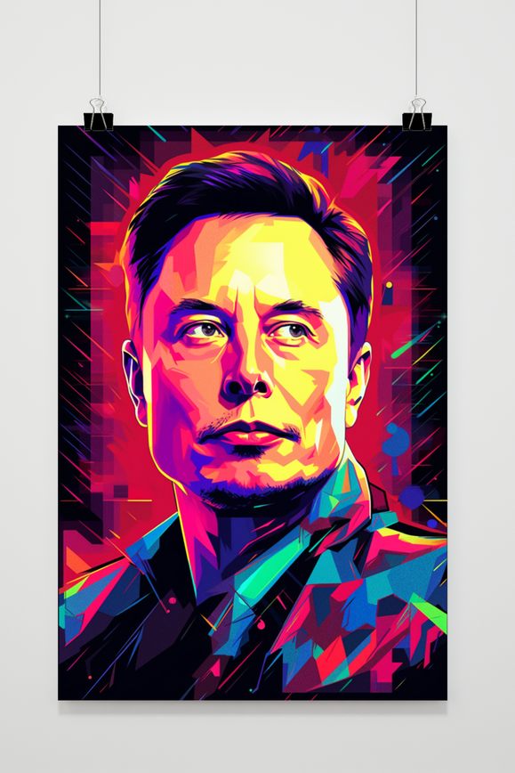 Elon Musk Pop poster